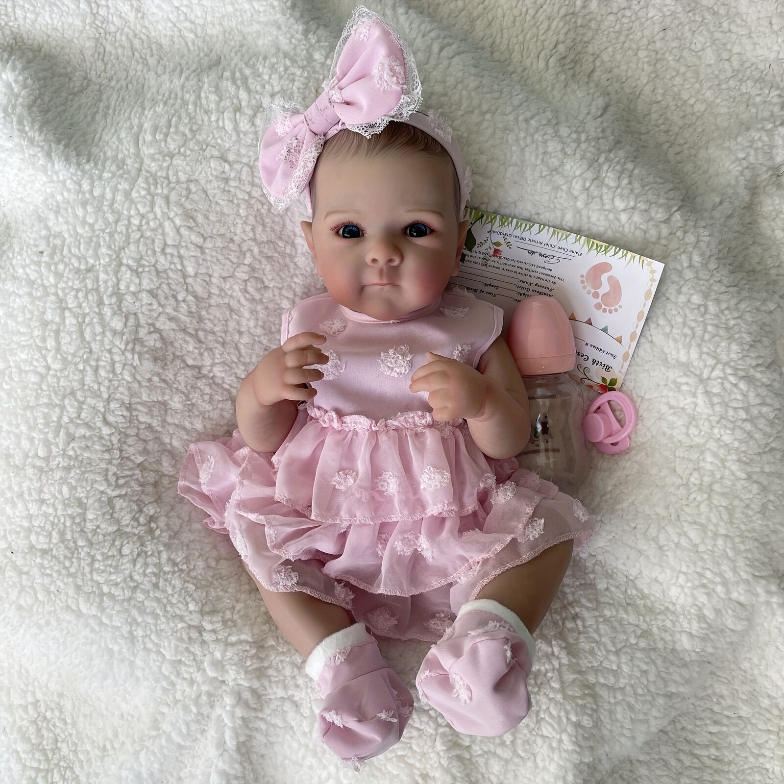 Lifelike Reborn Doll - Whole Body Silicone, Hand-Painted Features & Hair