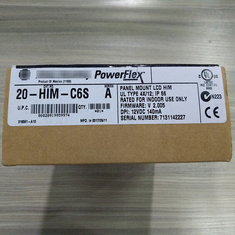 New Allen Bradley 20-HIM-C6S SER. A Powerflex Panel Mount LCD HIM 20HIMC6S