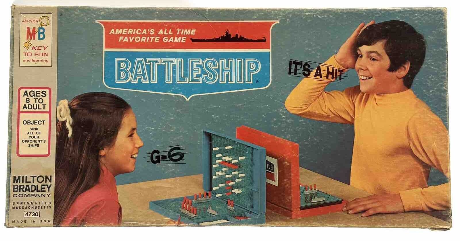 Vintage 1971 Milton Bradley Battleship Board Game w/ Original Box #4730 Complete