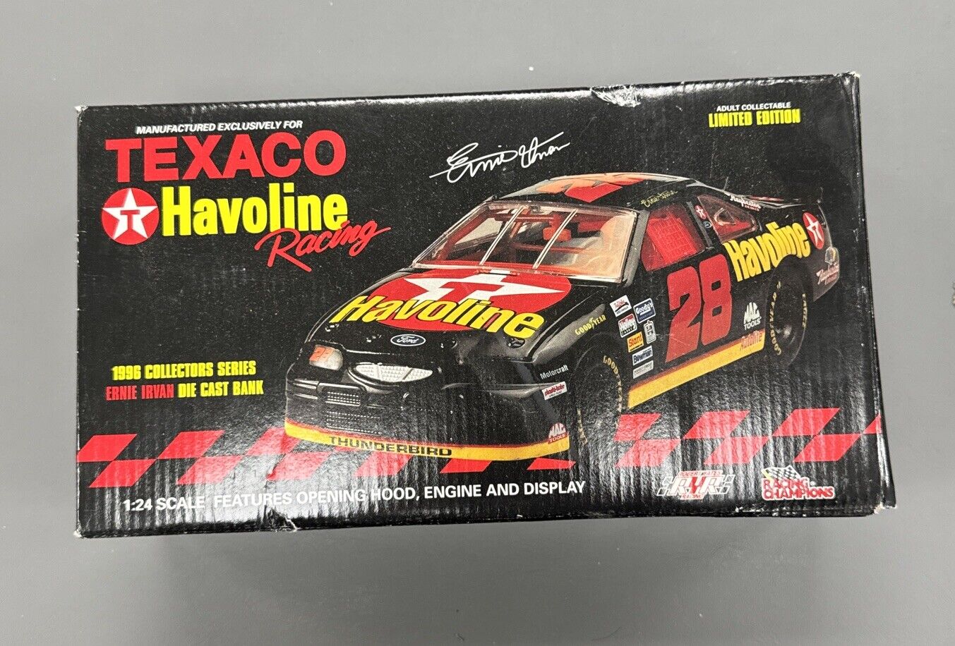 Texaco Havoline Racing 1:24 Scale Ernie Irvan 1996 Collectable Die Cast Bank 