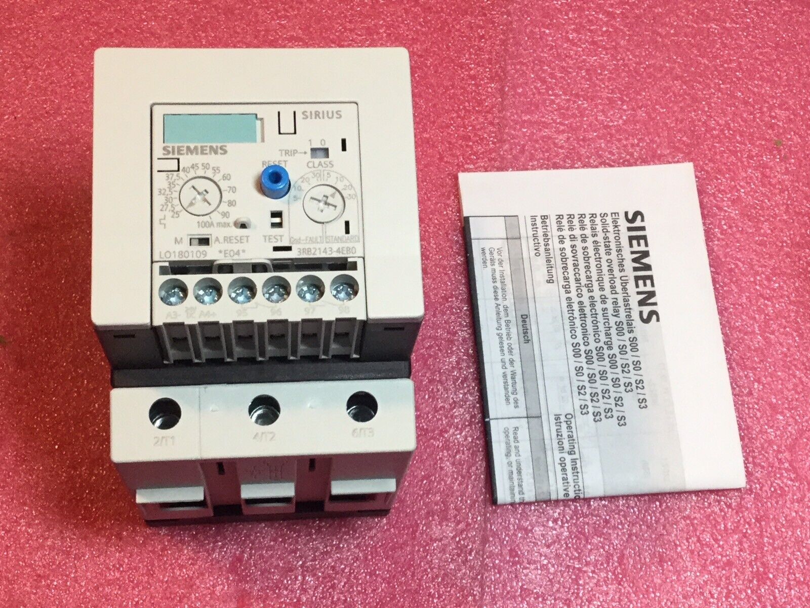 Siemens 3RB21434EB0 Solid State Overload Relay 