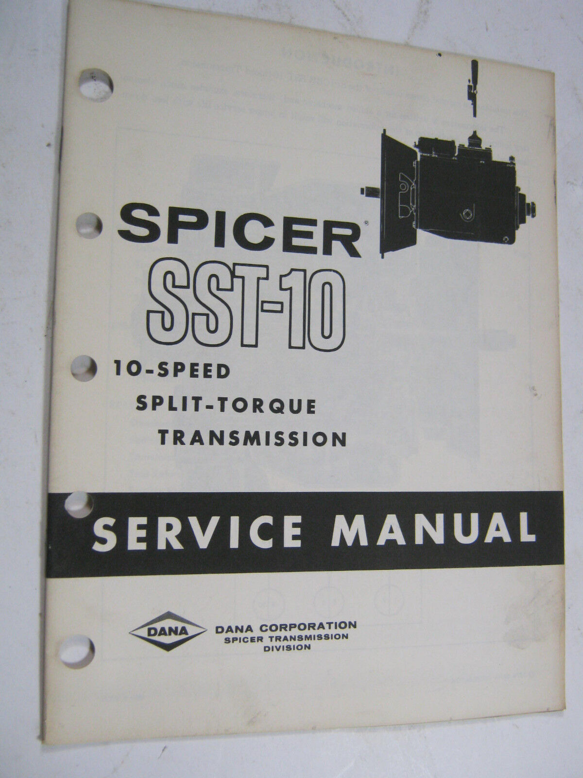  SPICER SST-10 SERVICE  MANUAL DANA 