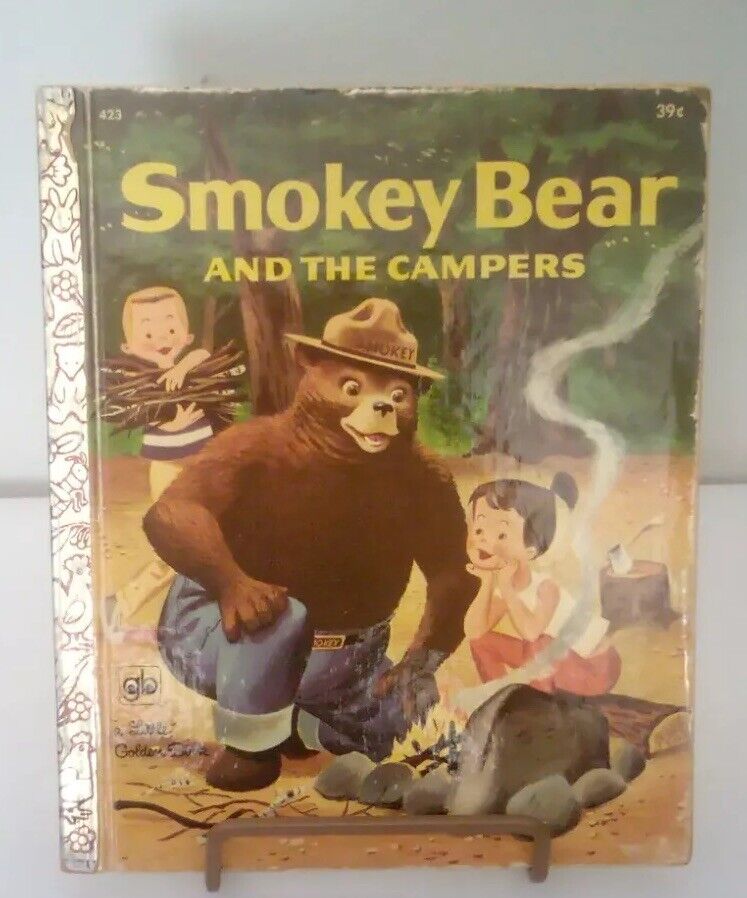 Vintage 1st Edition, 2nd Printing “Smokey Bear & The Campers” Little Golden Book