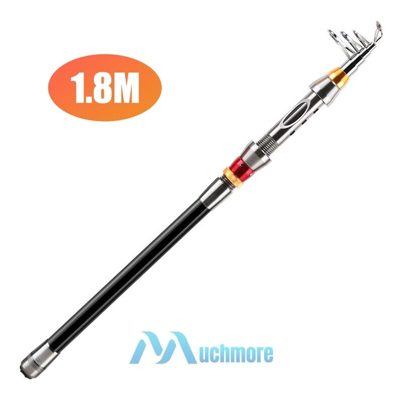 6-12ft Saltwater/Freshwater Spinning Fishing Rod Carbon Fiber Telescopic Pole US