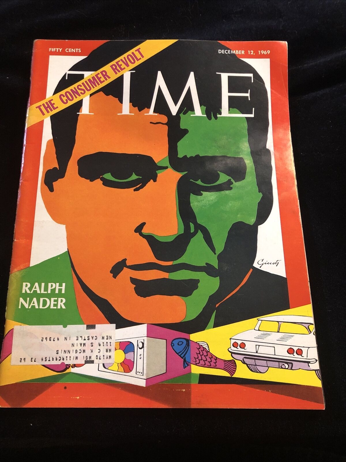 Time Vintage Magazine December 12, 1969 Consumer Revolt Ralph Nader