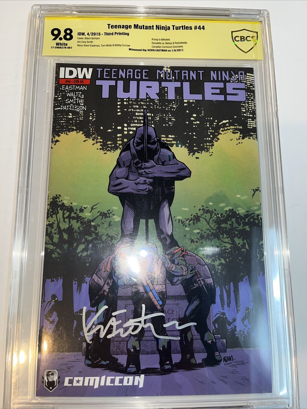 TMNT Teenage Mutant Ninja Turtle (2015) # 44 (CBCS 9.8) Signed Kevin Eastman