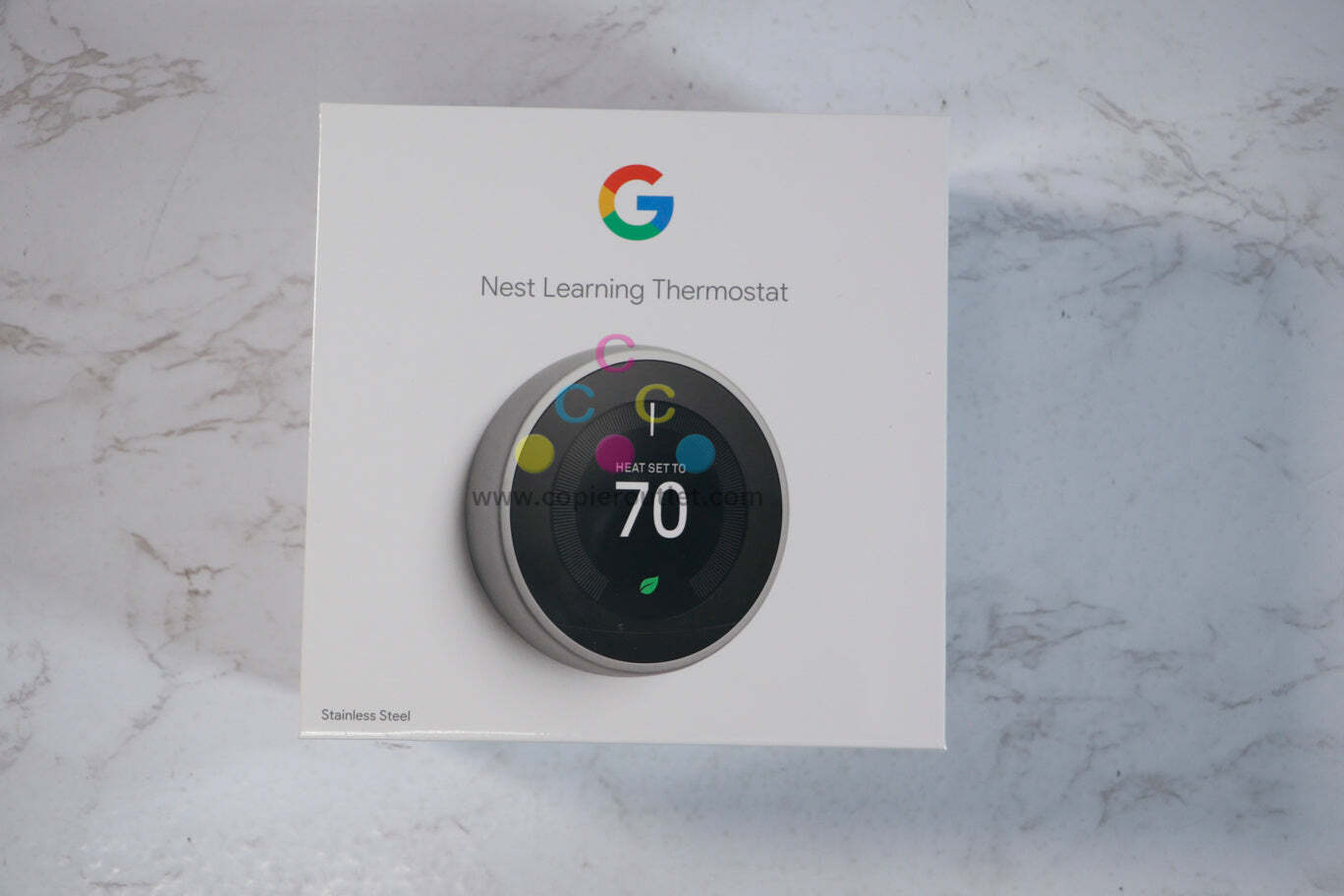 Sealed Google Nest Learning Thermostat 3rd Generation Stainless Item# T3007ES