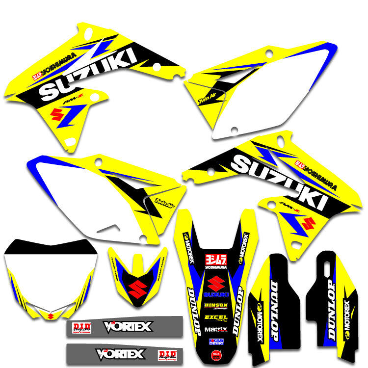 Suzuki RMZ 450 Graphics Decal Deco Kit Fits 2005-2006 MSG US THE NAME AND NUMBER