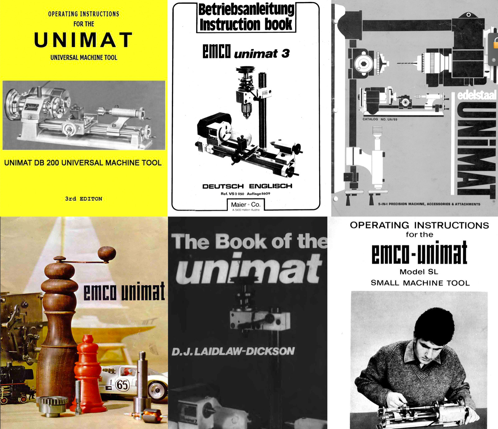 Unimat ~ Manuals & catalogs **Digital Scans** PDF Format ~ Accesories Technical