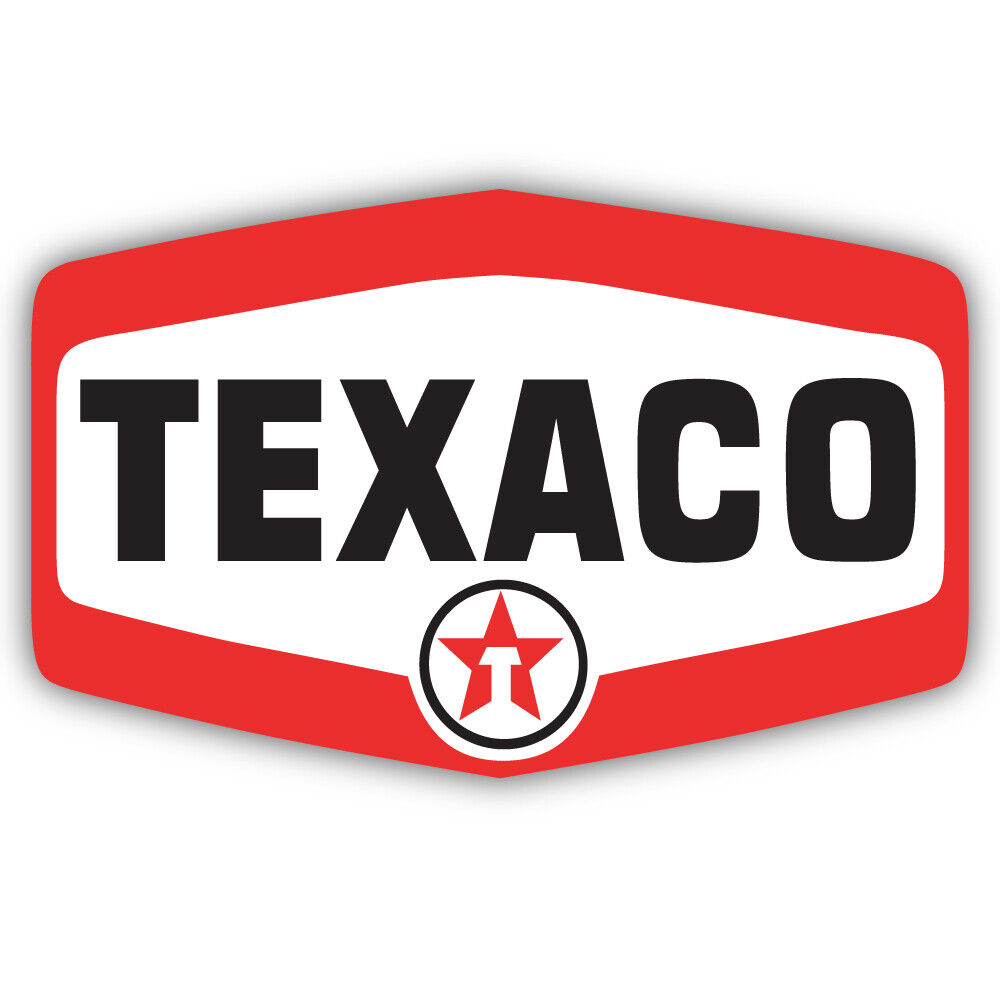 Texaco Classic Logo Rectangular Shaped Vinyl Decal Sticker