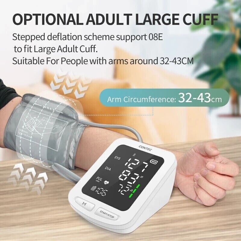 LED Digital Arm Blood Pressure Monitor BP,Heart Rate Machine,adult Cuff USA ship