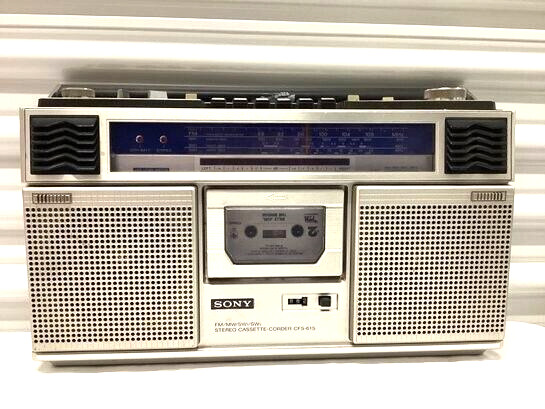 Sony CFS-61S AM/FM 2 Boom Box Stereo Cassette Corder Made in Japan