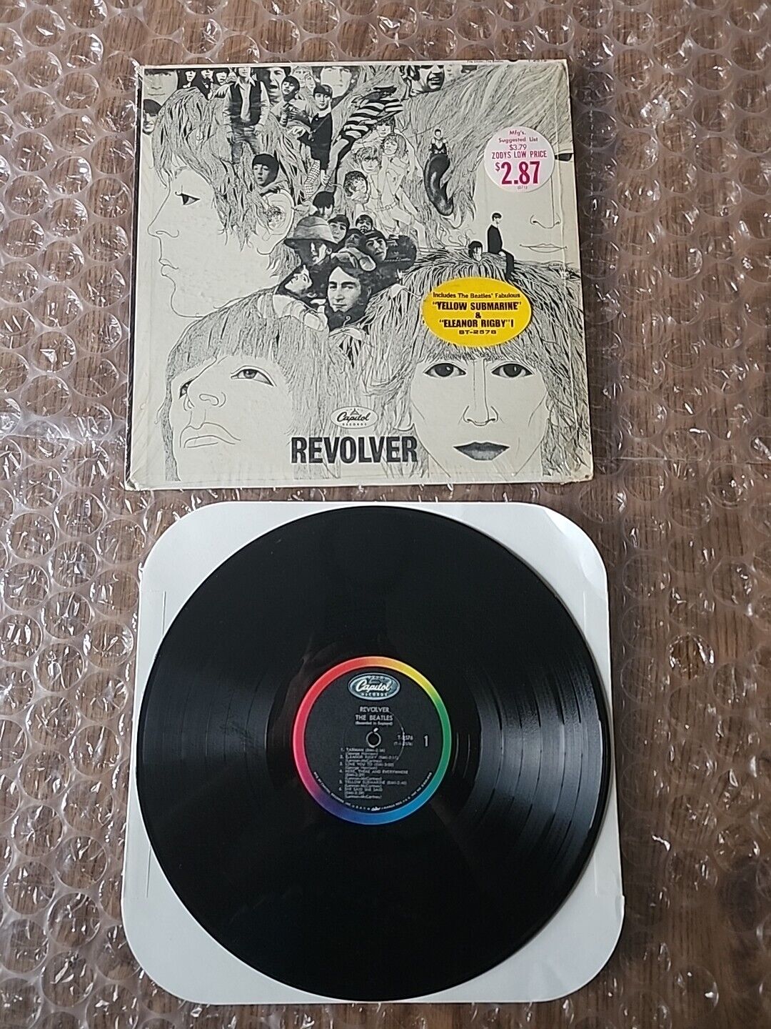 The Beatles 'Revolver' 1st press 1966 USA mono LP shrink w/ RARE hype sticker ex