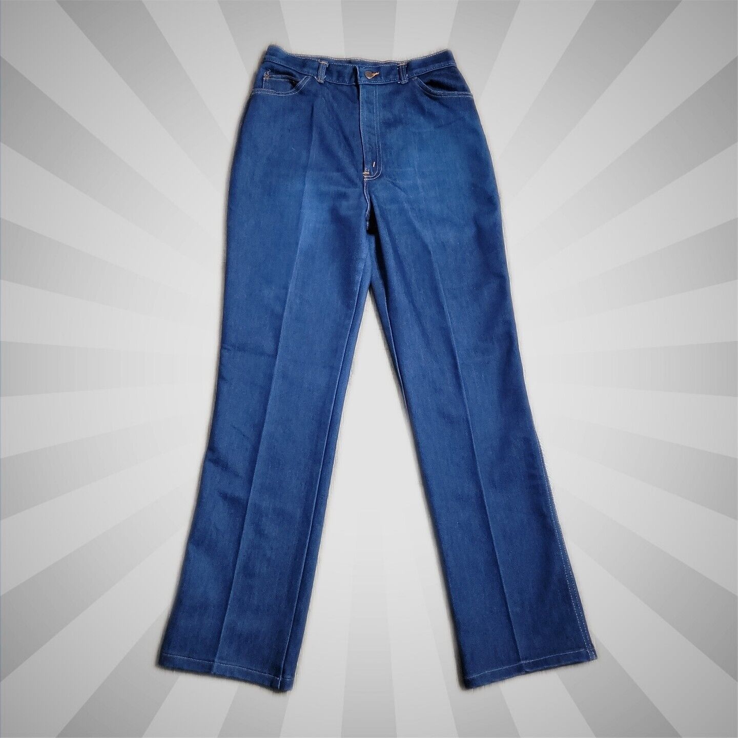 Chic Vintage Denim Jeans ~ Sz 16 Long ~ High Rise ~ Dark Blue ~ 32.5\