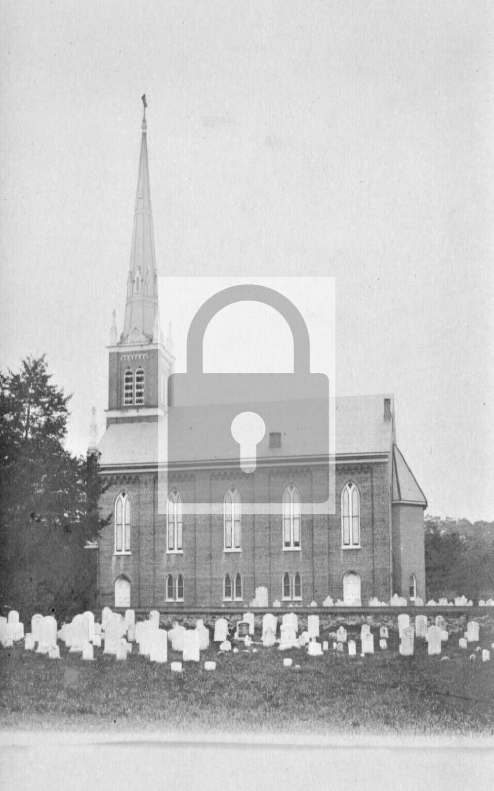 Church & Cemetery Boyertown Pennsylvania PA Reprint Postcard
