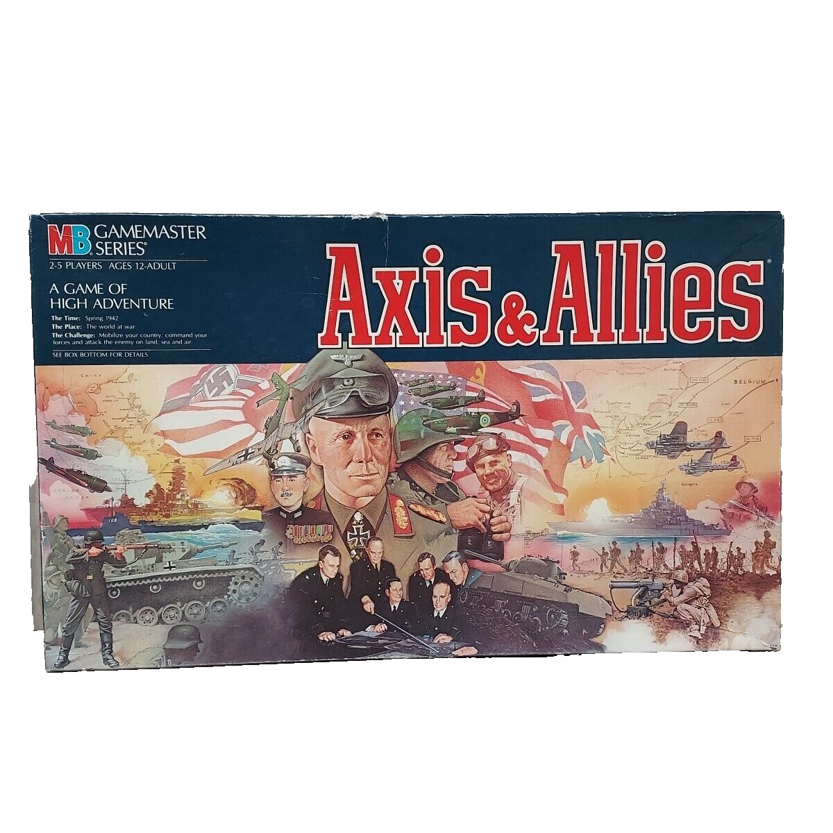 Milton Bradley Vintage 1984 Axis & Allies Spring 1942 Board Game (COMPLETE)