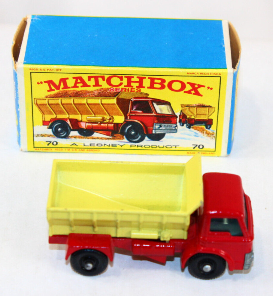 Lesney Matchbox 1-75 No.70 Grit-Spreading Truck With Original Box Vintage