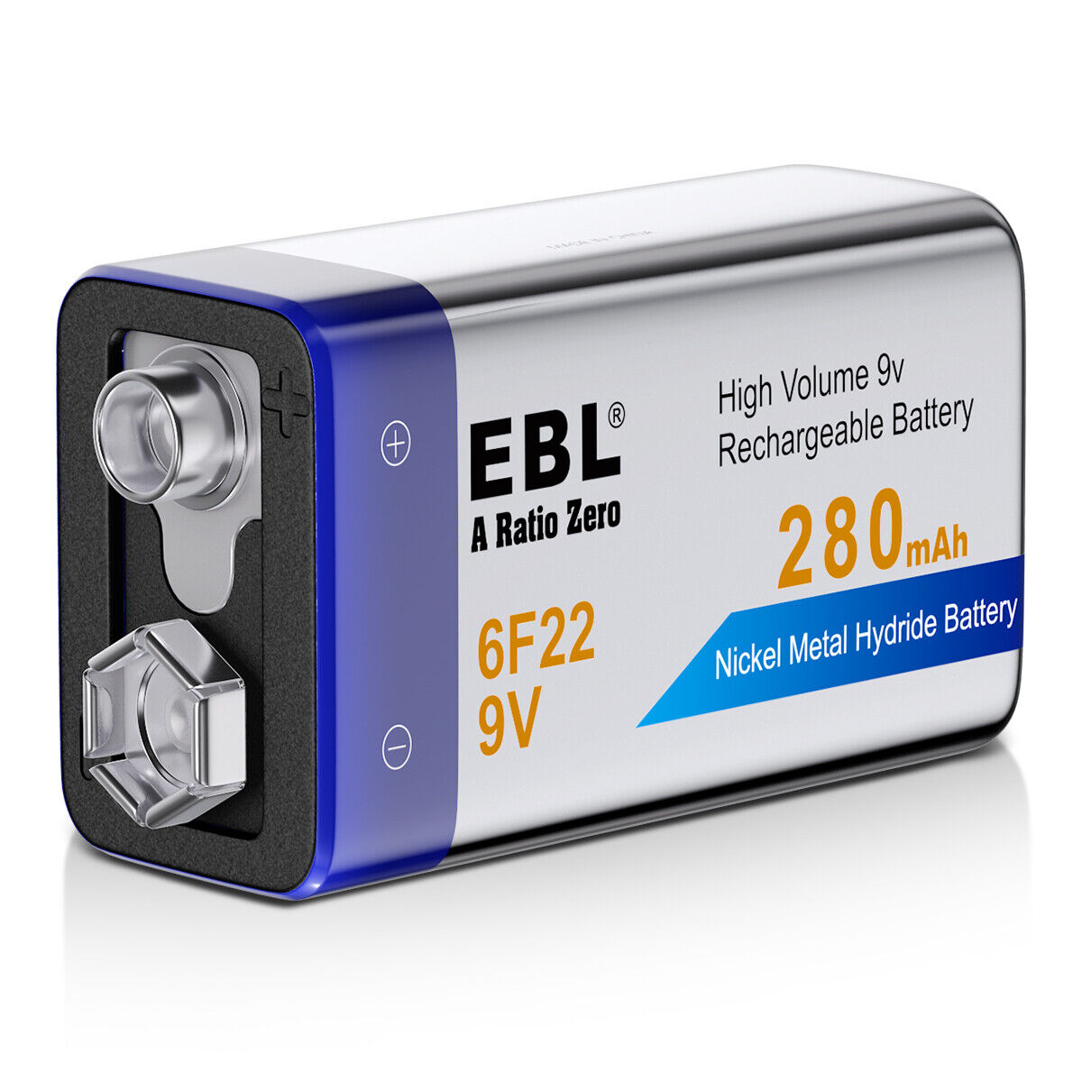 EBL 9V 600mAh Lithium NiMH Rechargeable Batteries 6F22 /9Volt Li-ion Battery Lot