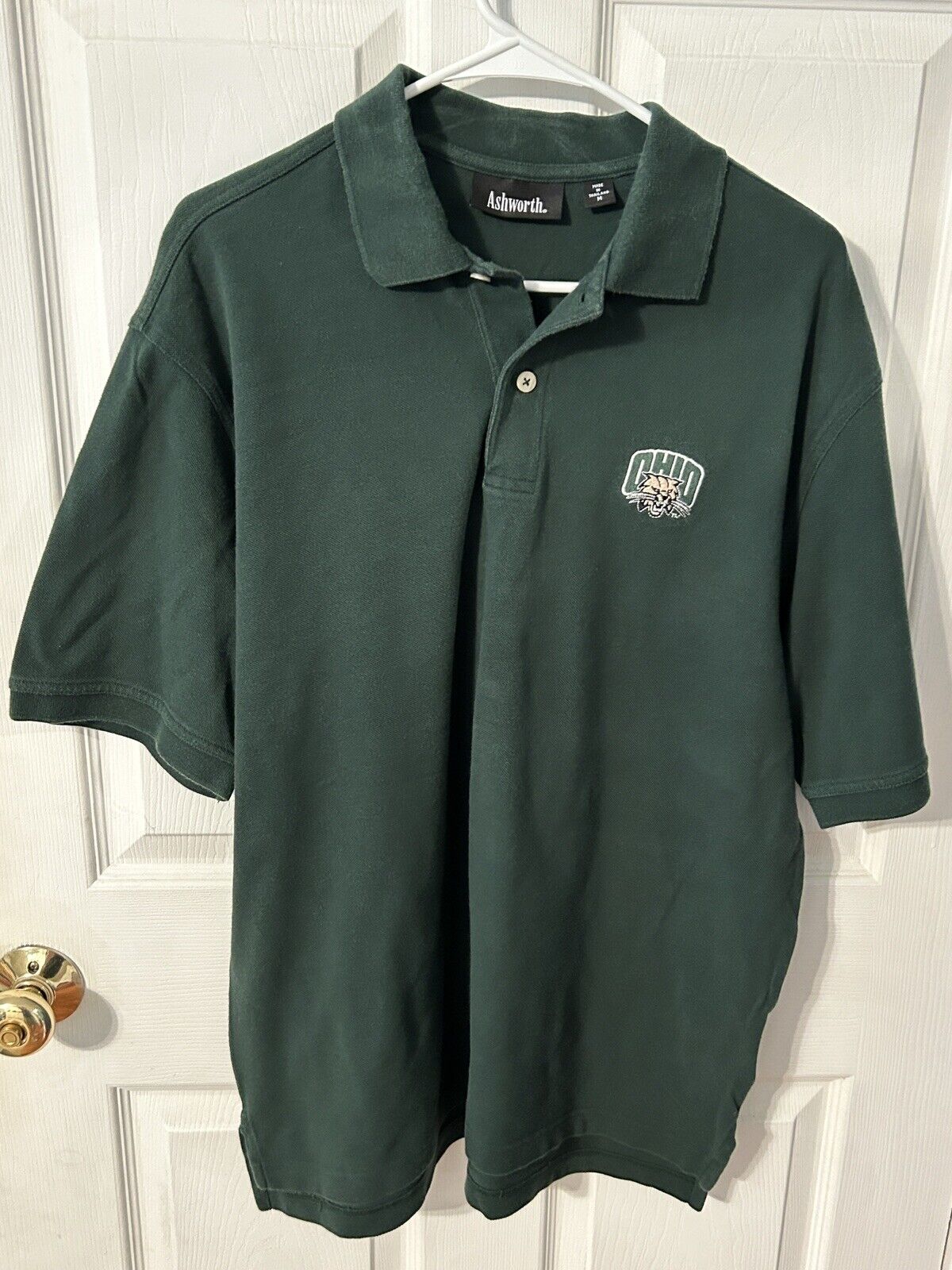 Ohio University Bobcats Polo Shirt Mens Medium Athens, Ohio MAC
