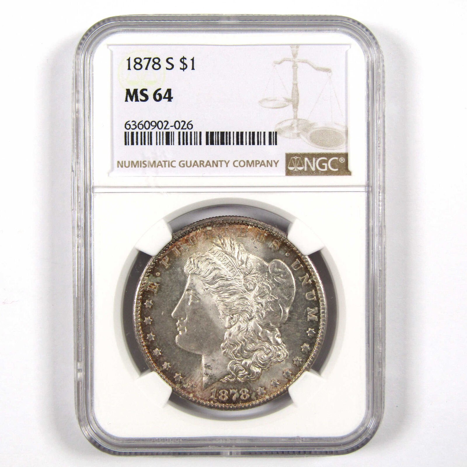 1878 S Morgan Dollar MS 64 NGC 90% Silver $1 Uncirculated SKU:I7738