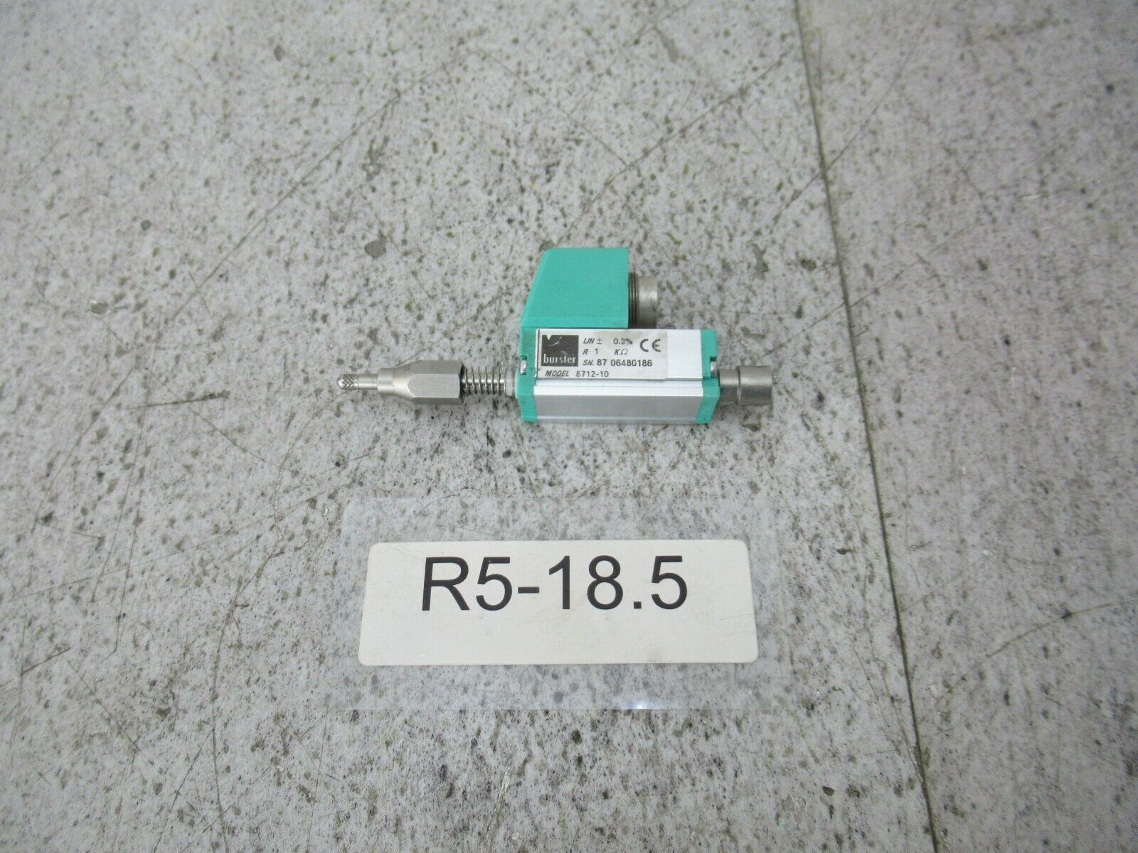 Burster 8712-10 Potentiometric Way Button Measuring Range 10mm Linear 1k Ohm