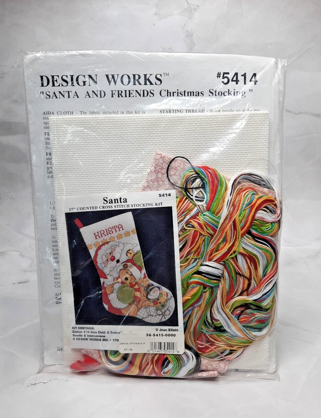 Design Works Christmas Stocking Cross Stitch Kit Santa and Friends 17\