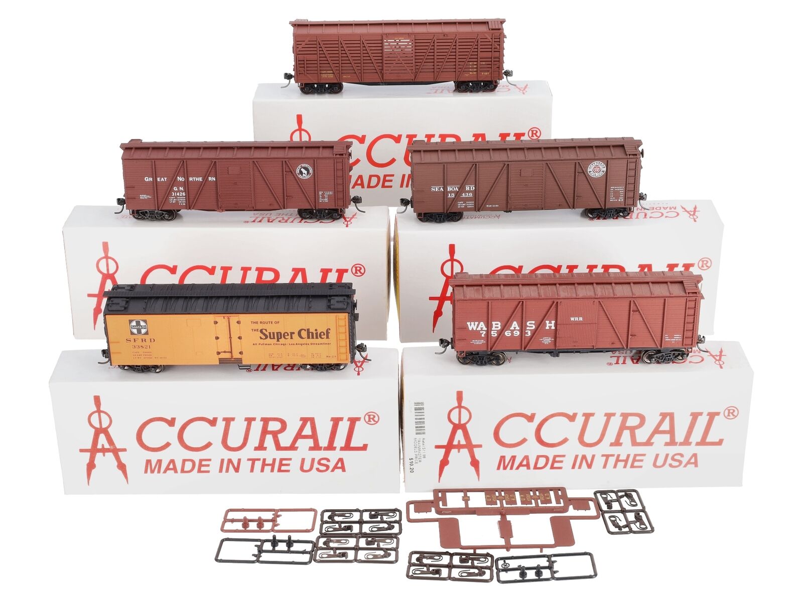 Accurail HO Assorted Freight Cars: 4721, 80621, 7015, 7107, 7113 [5]/Box