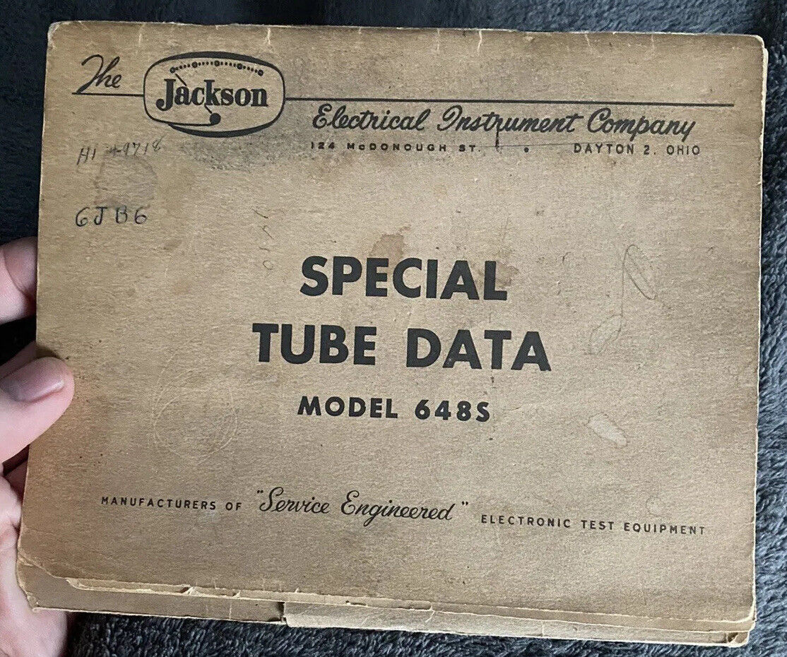 Jackson 648S Special Tube Data Manual