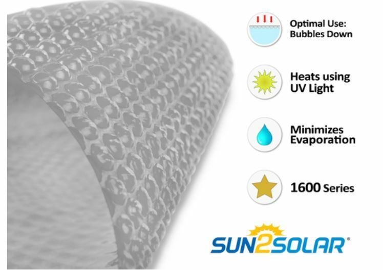 Sun2Solar 1600 Series Clear Rectangle Swimming Pool Solar Covers - (Choose Size)