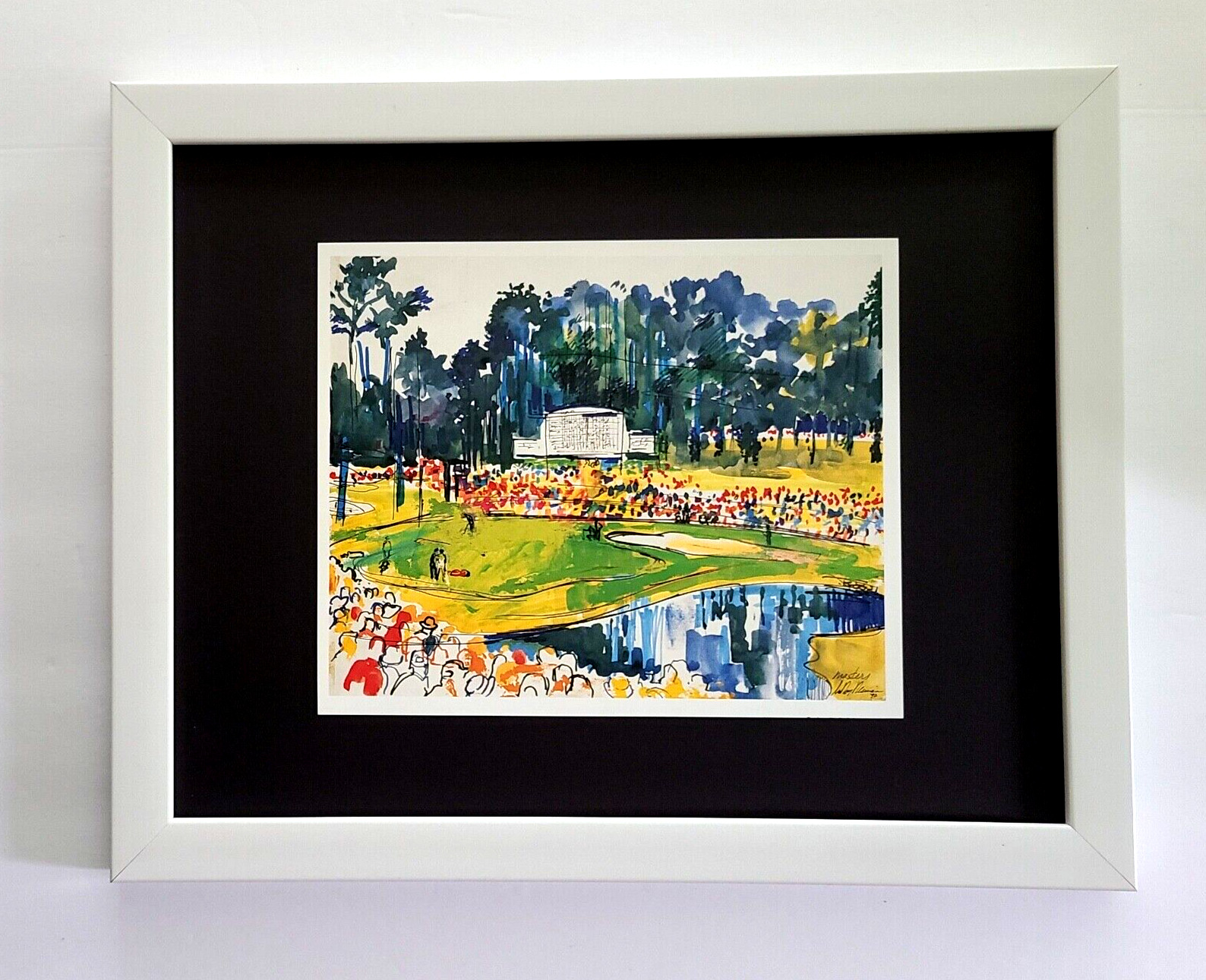 LEROY NEIMAN + THE MASTERS  AUGUSTA+ CIRCA 1990\'S + SIGNED GOLF PRINT+  FRAMED