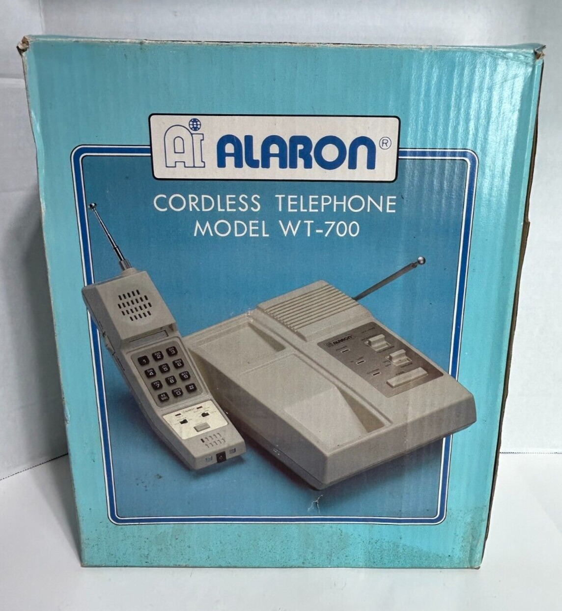 Ai Alaron WT-700 Vintage 1980\'s Long Range Cordless Telephone Intercom Ivory NOS