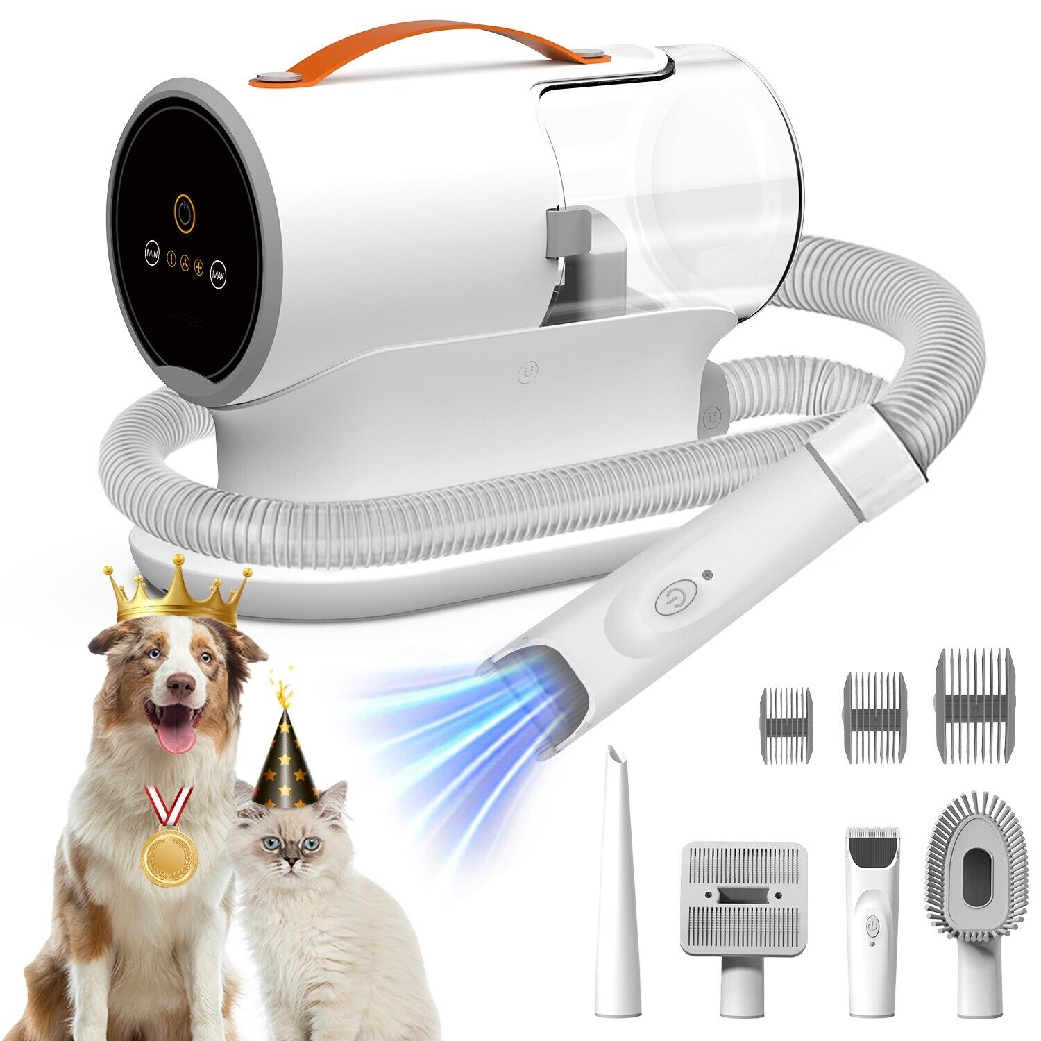 AIRROBO PG100 Pet Grooming Vacuum with 5 Grooming Tools 12000Pa Suction Power US