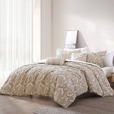 Riverbrook Home 6pc King Rhapsody Comforter Bedding Set Tan