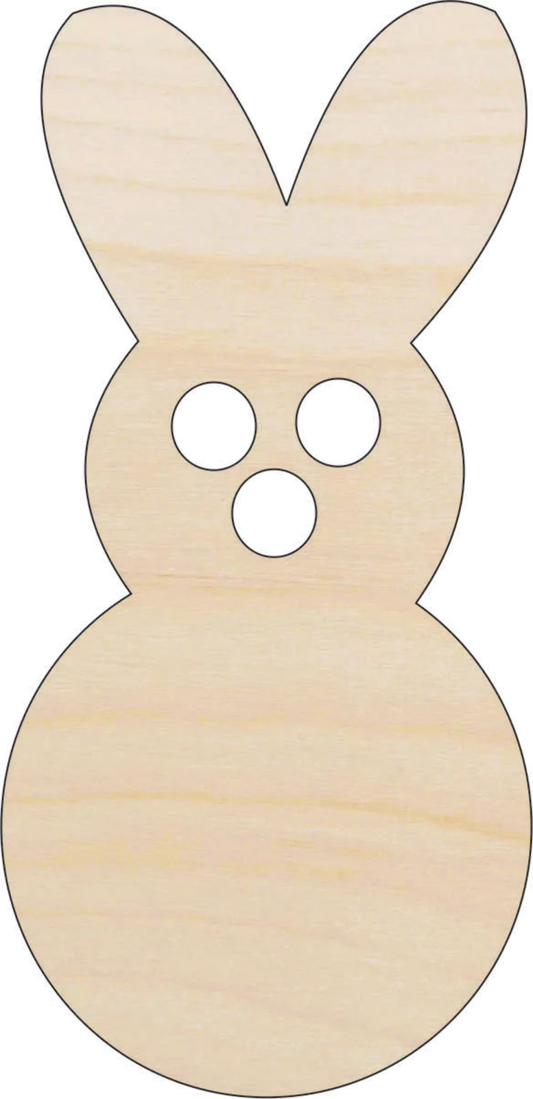 Easter Bunny - Laser Cut Out Unfinished Wood Craft Shape ESR23