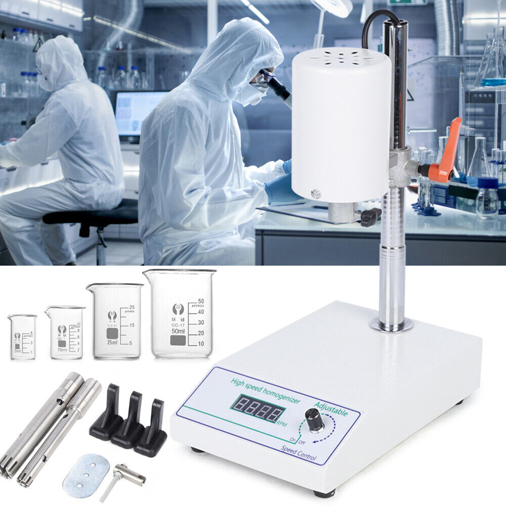 8000 to 22000RPM High Speed Homogenizer Lab Mixer Disperser Emulsifying Machine