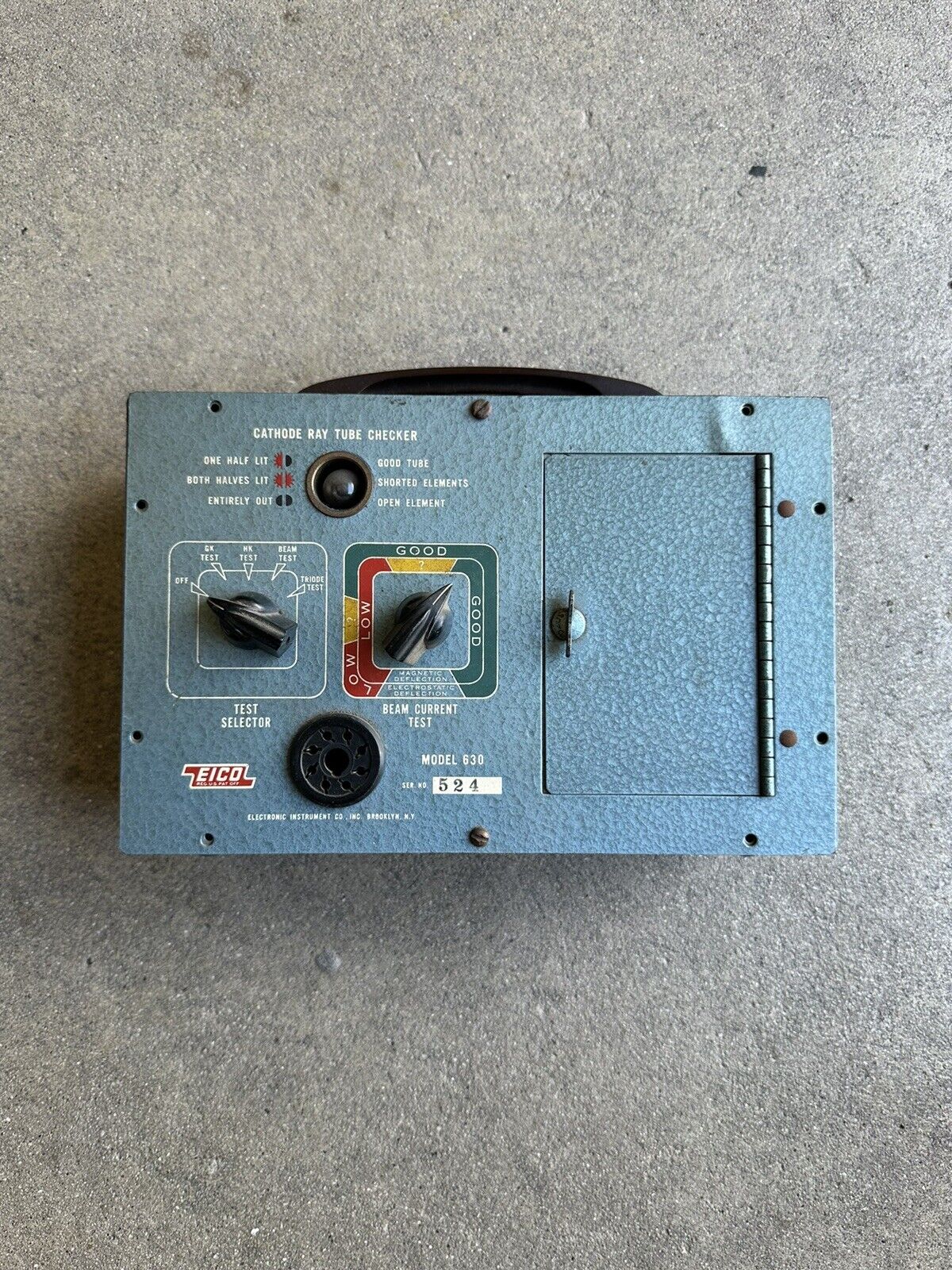 Vintage EICO Model 630 CRT Checker  - Un-Tested - Serial 524