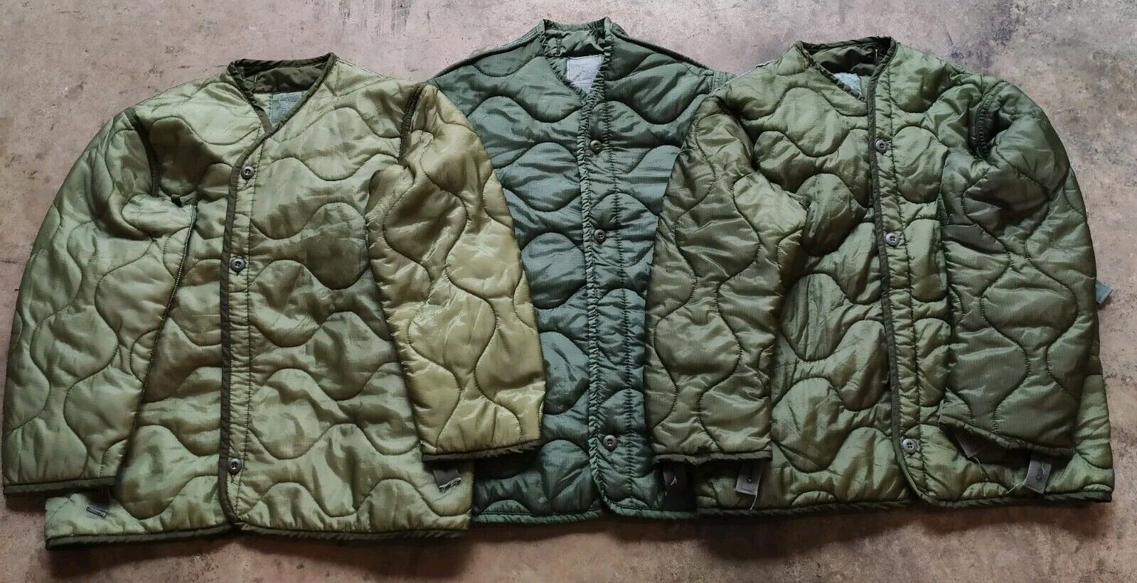 1 Random US Military Cold Weather Liner Jacket Size MEDIUM Field Coat Liner 
