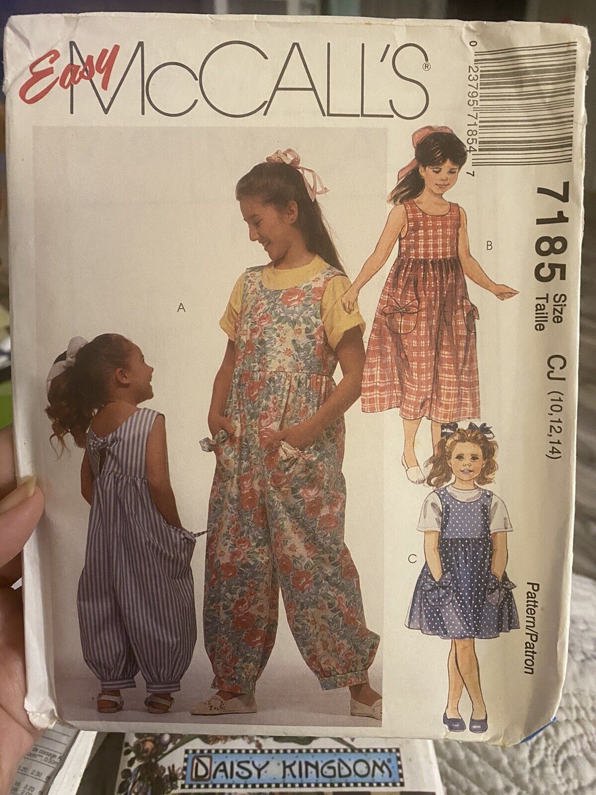 Vintage 1994 McCalls Girls Sewing Pattern 7185 Size 10-14 Uncut