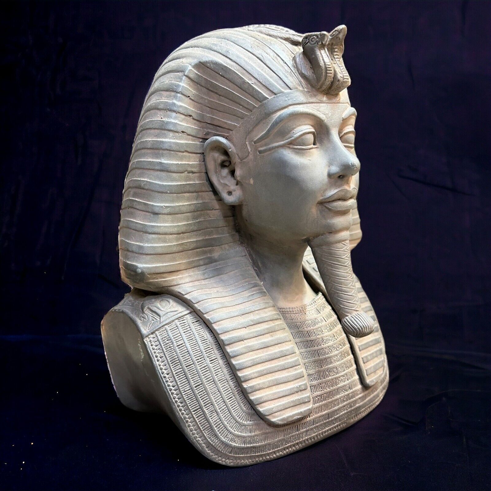 Antique Ancient Egyptian Head King Tutankhamun Unique Pharaonic Rare Egyptian BC