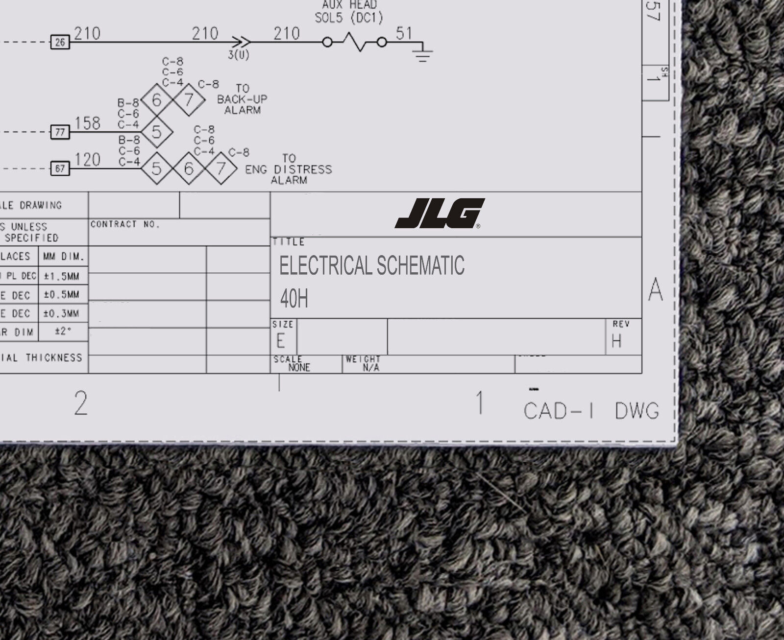 JLG Boom Lift 40H Electrical Wiring Diagram Manual