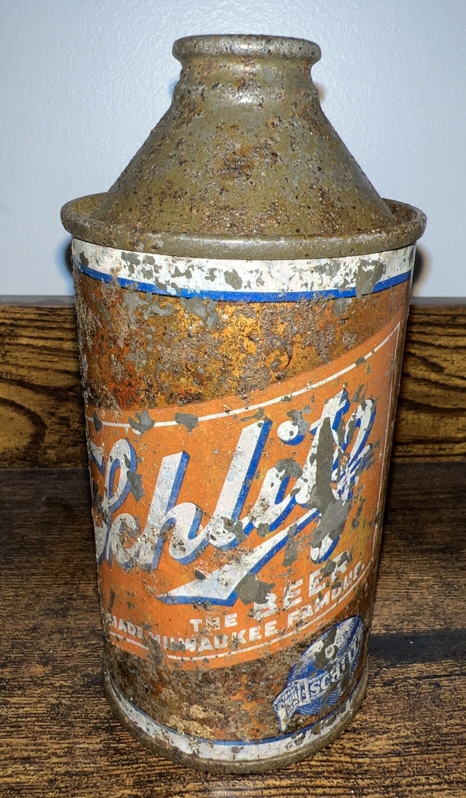 Vintage Schlitz Beer Cone Top 12 OZ Can IRTP Milwaukee Wisconsin