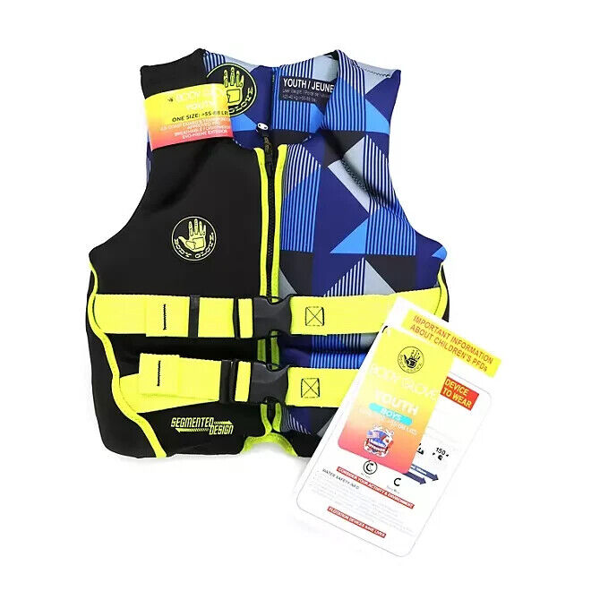 Body Glove Youth PFD U.S. Coast Guard-Approved Life Jacket One Size Blue/Yellow