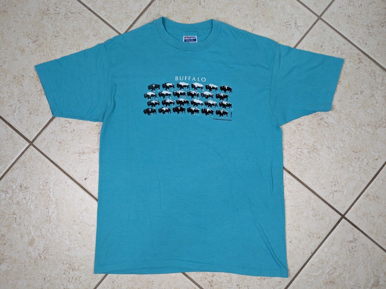 Vtg Buffalo NY Animal Shirt XL Freedom Of Expression Single Stitch USA M. Mirski