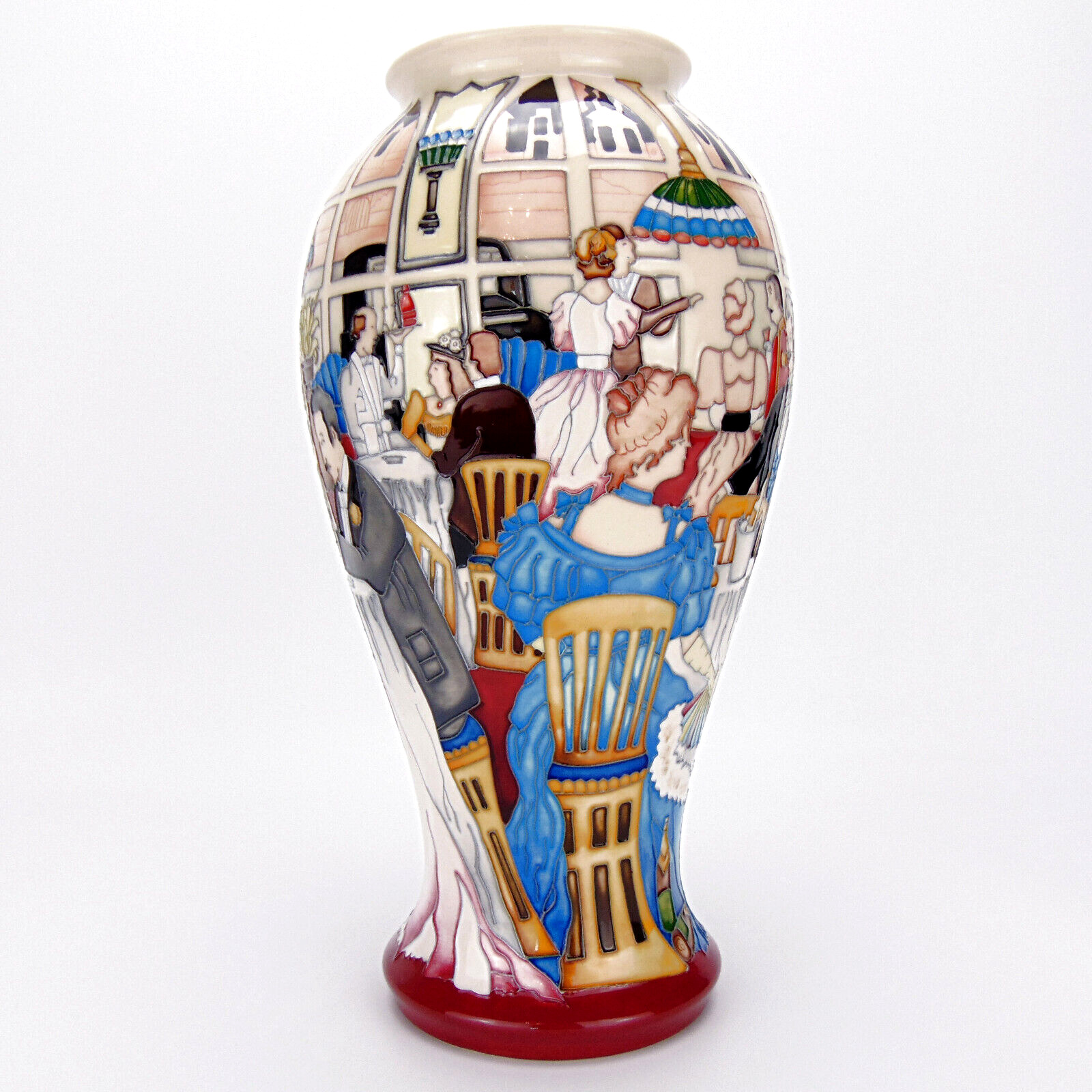 Moorcroft Pottery Vase High Society Trial Piece Large 30.5cm By Paul Hilditch