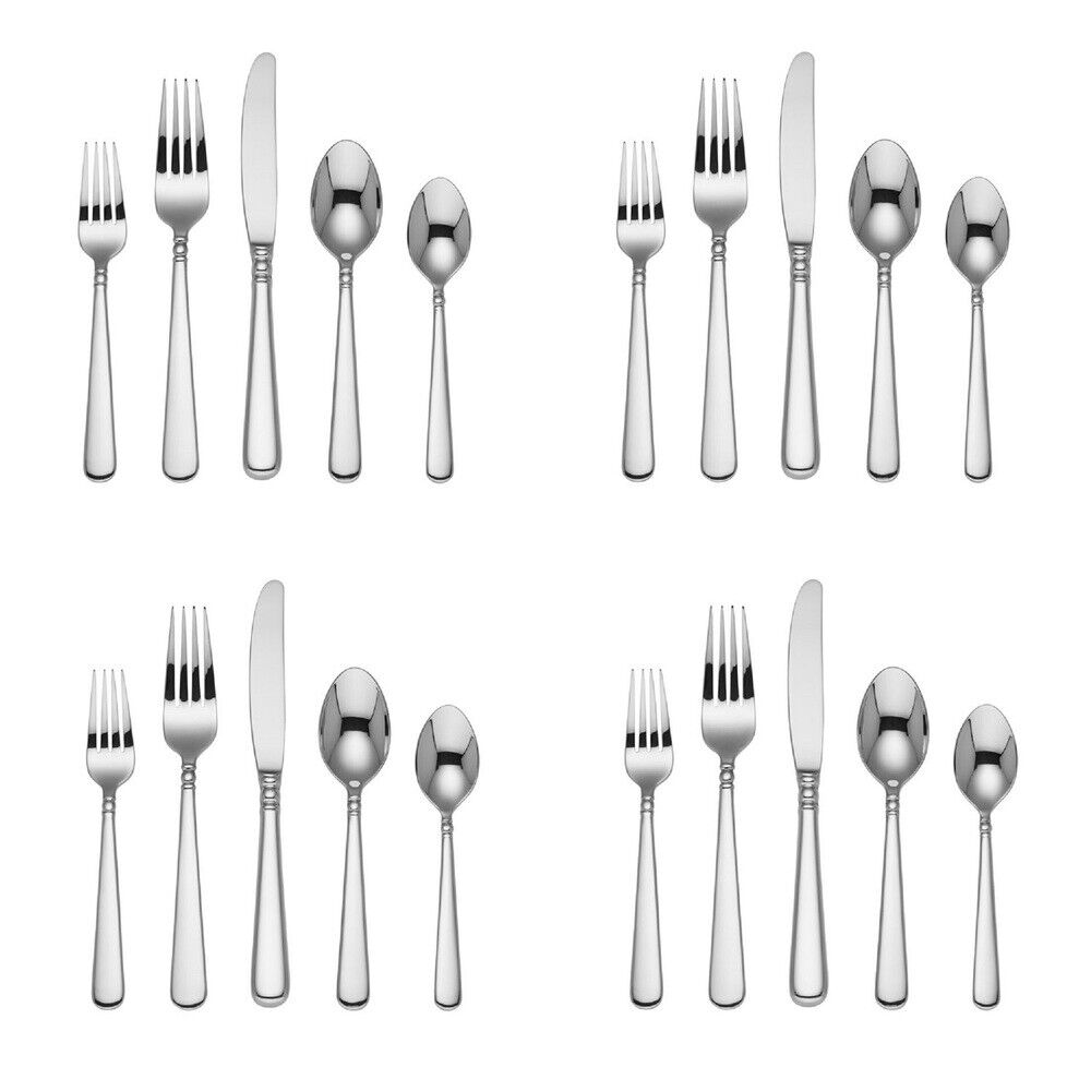 Lenox Pearl Platinum 18/10 Stainless Steel 20pc. Flatware Set (Service for Four)