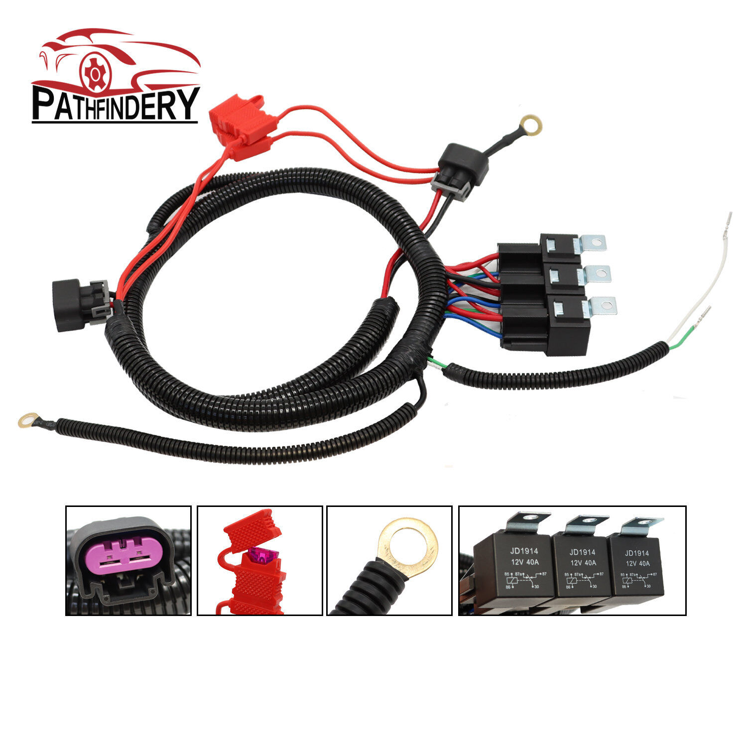 Dual Electric Fan Upgrade Wiring Harness For 1999–2006 ECU Control US