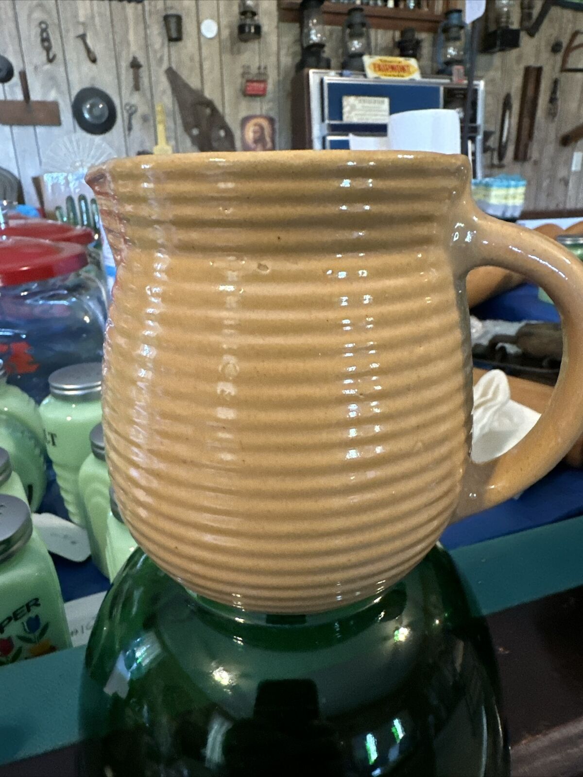 Monmouth Beehive Pottery Pitcher