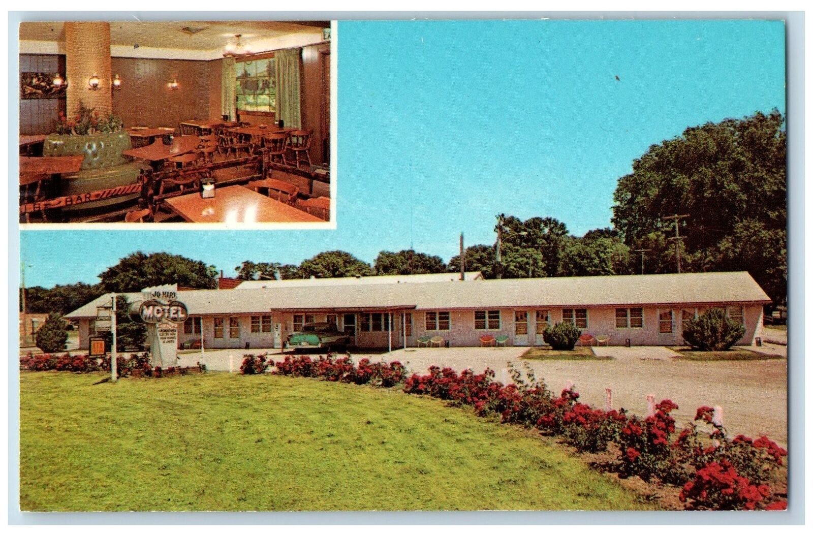 Denison Iowa IA Postcard Jo-Mart Motel And Steakhouse Restaurant c1960's Vintage