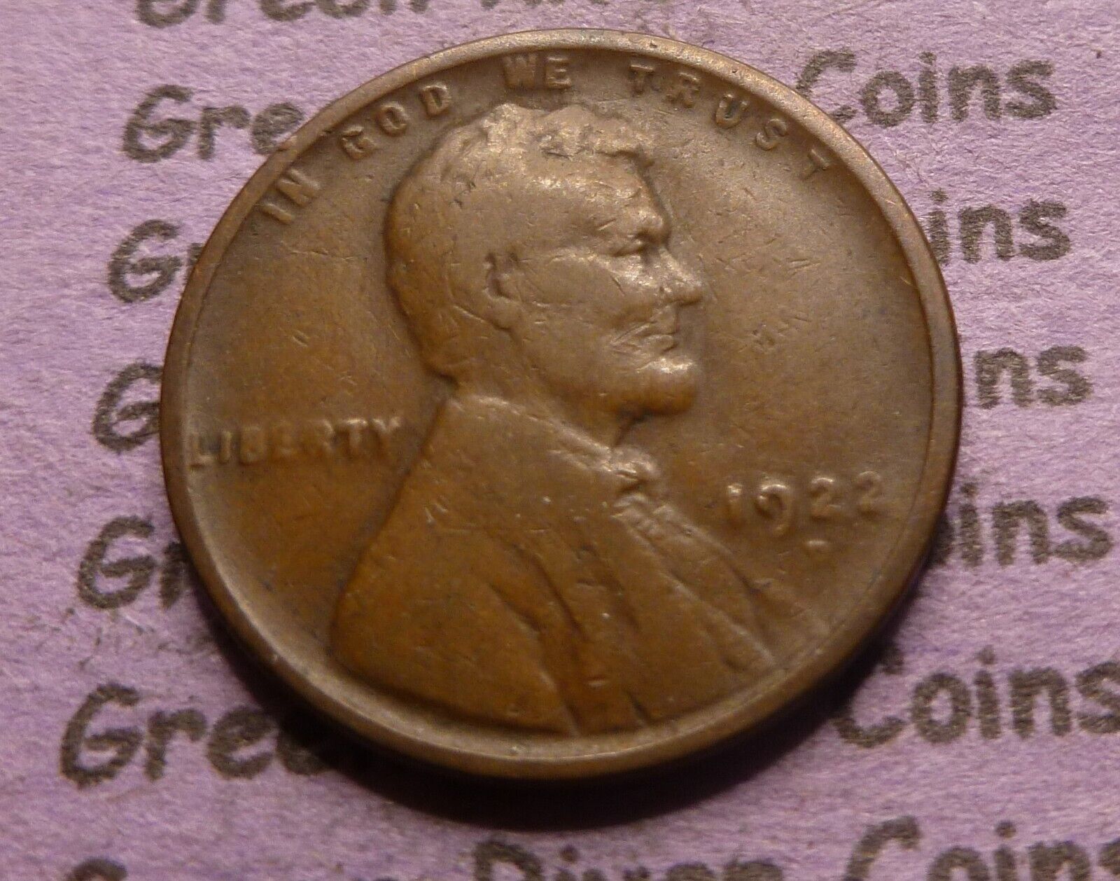 1922d  Lincoln Cent    M26#J26-22d   Coin