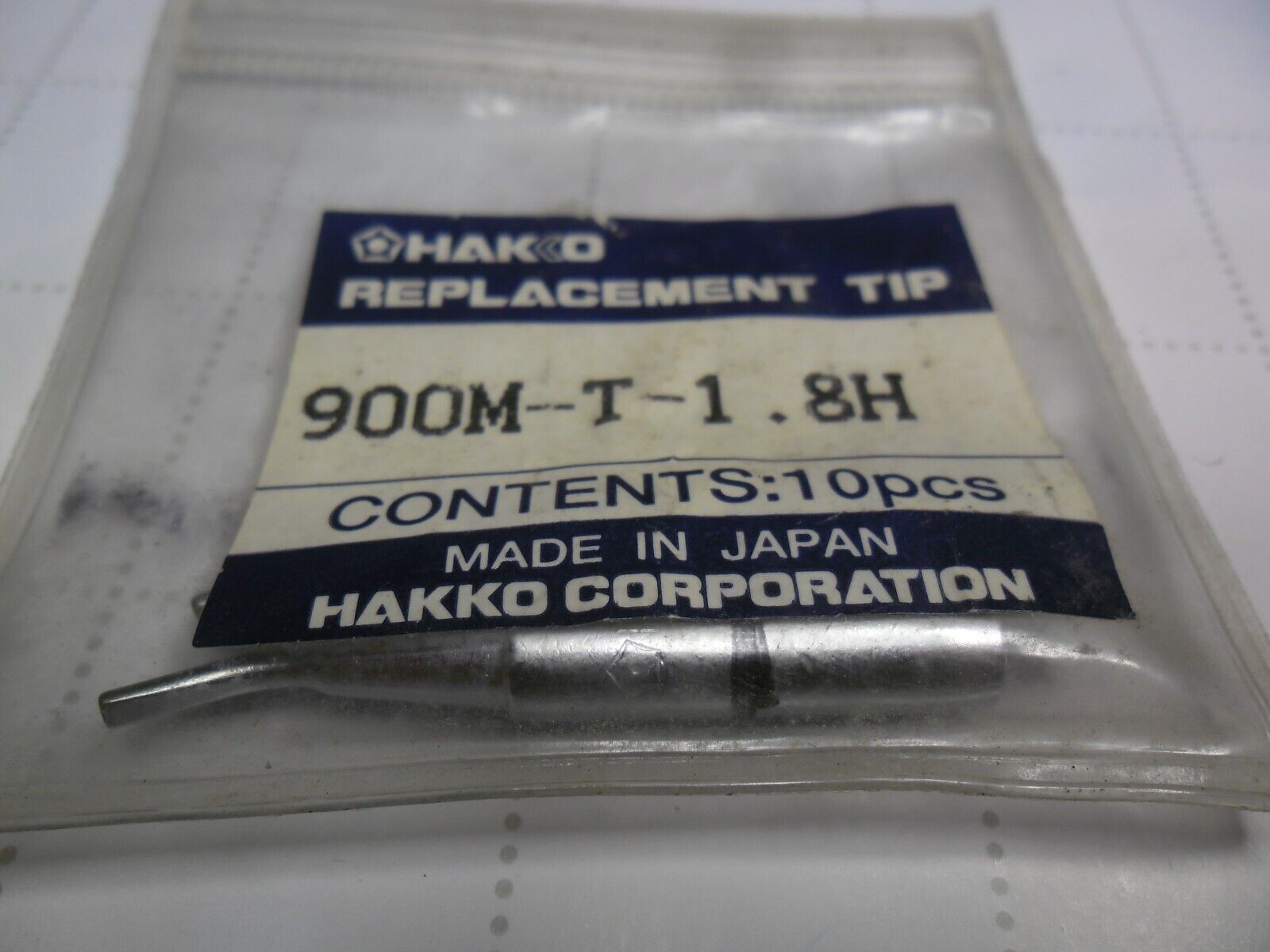 Hakko 900M-T- 1.8H TIP, 1.8mm, For FX-8801, 907/913/900M Solder Iron (1 pcs.)